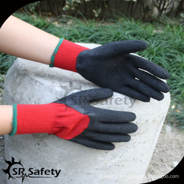 SRSAFETY prix bon marché / 13g gants tricotés sans soudure gants en latex rouge / gants de sécurité